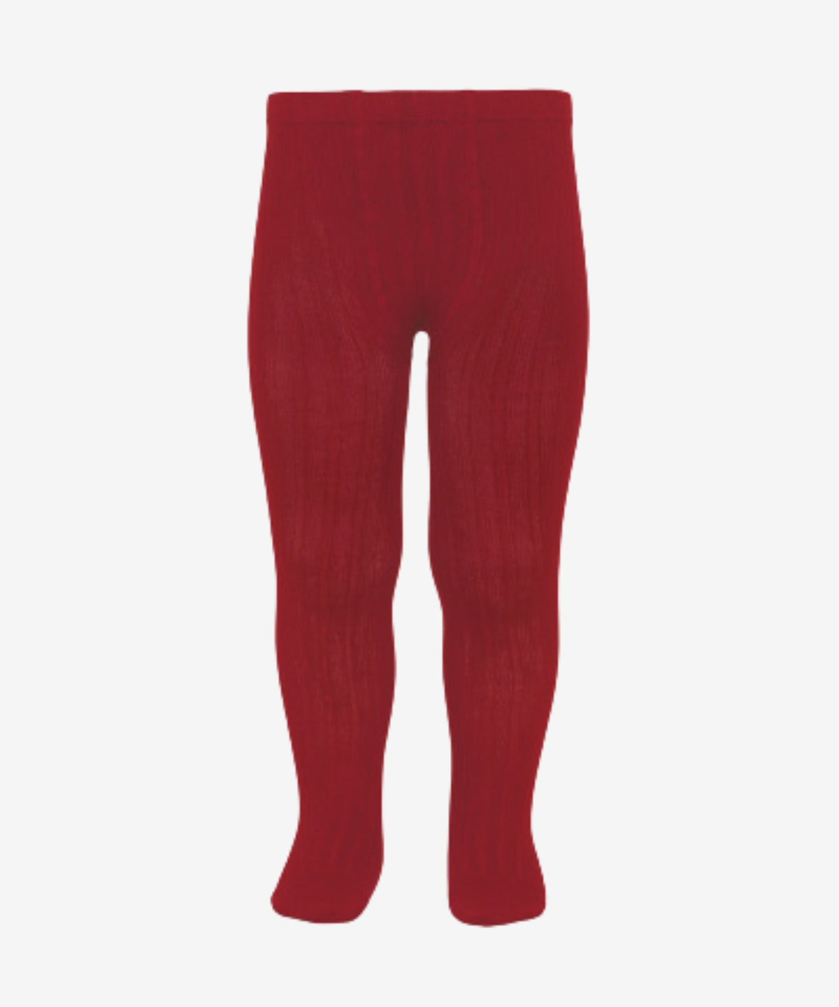 Rib Strømpebukser - Cherry