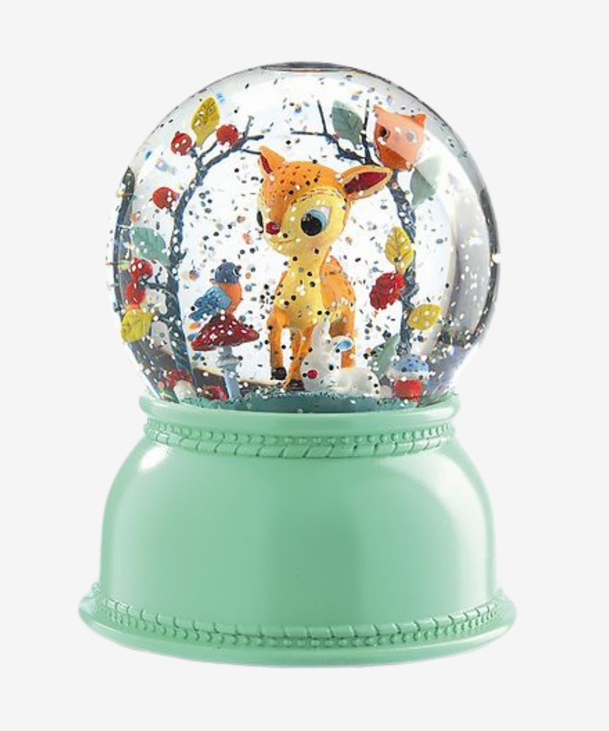Snekugle Natlampe m/Bambi og Glimmer - Grøn