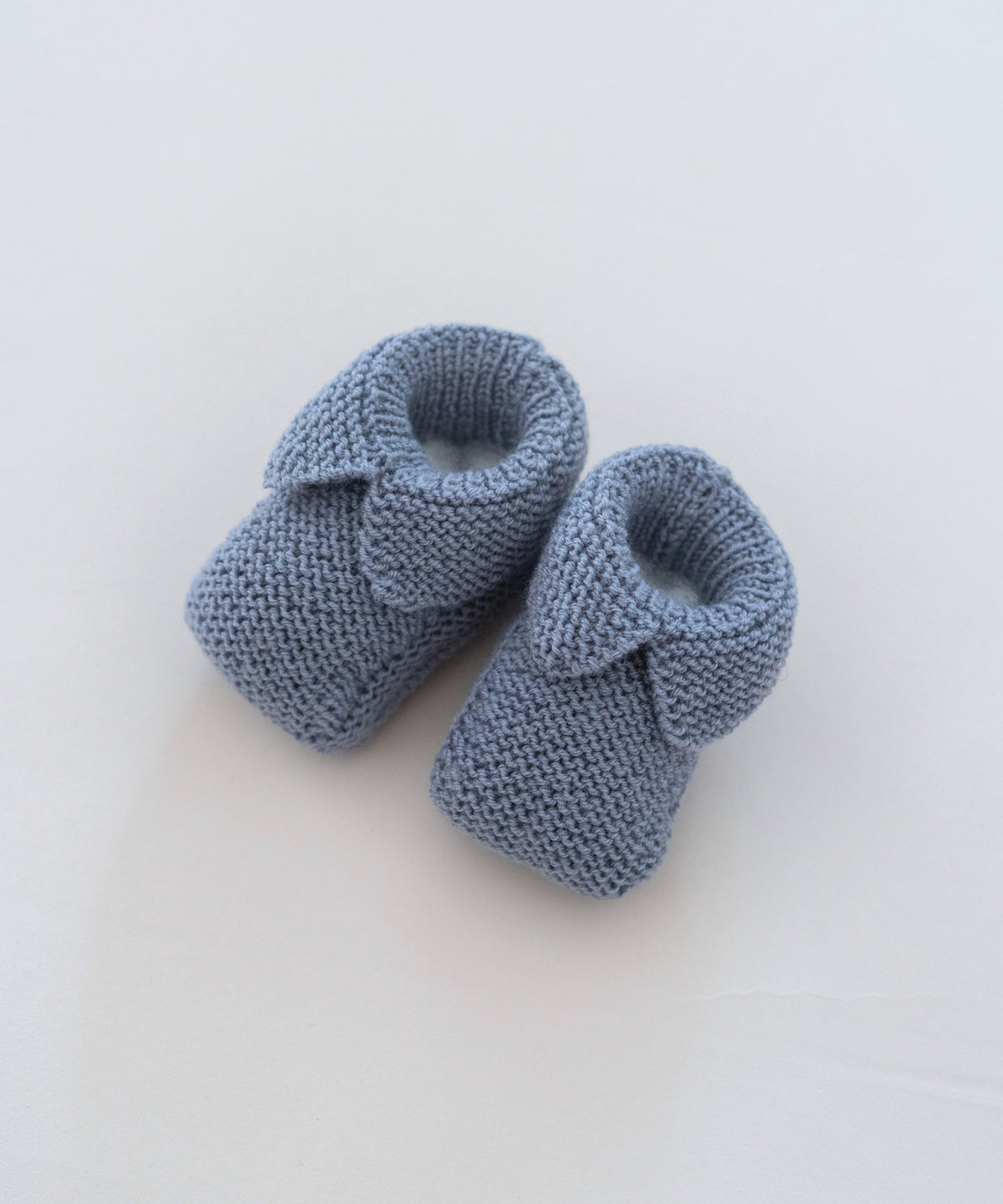 Teddy Uld Strikfutter - Stormy Blue