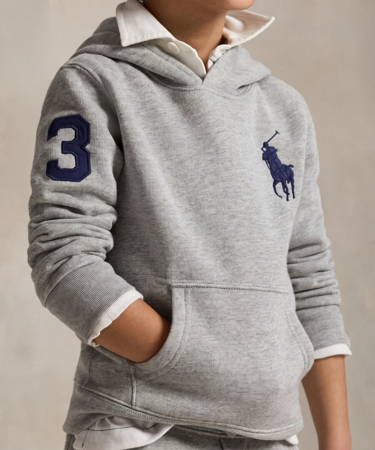 Hoodie m/Polo Logo - Andover Heather