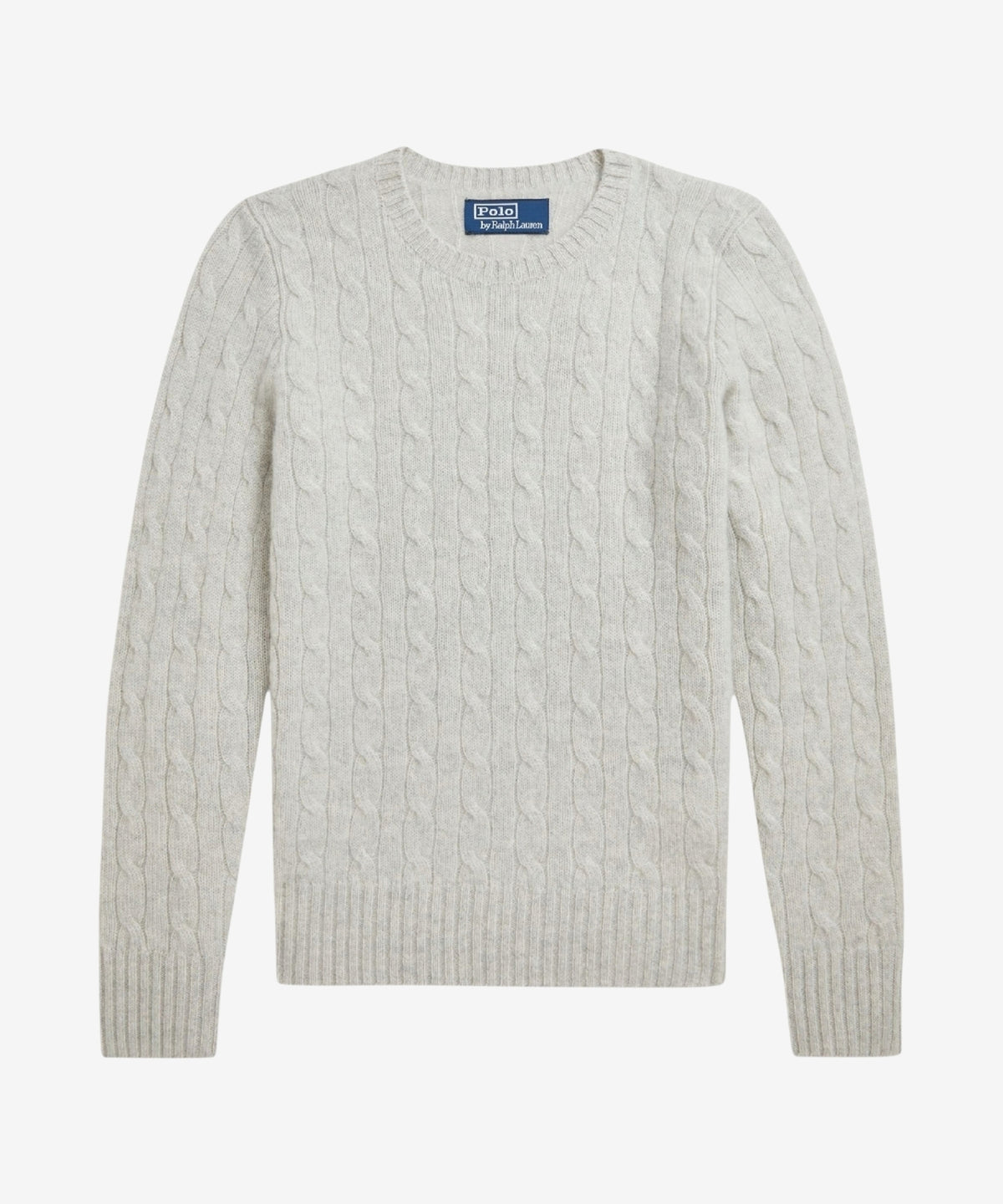 Cashmere Kabelstrik - Light Grey Heather