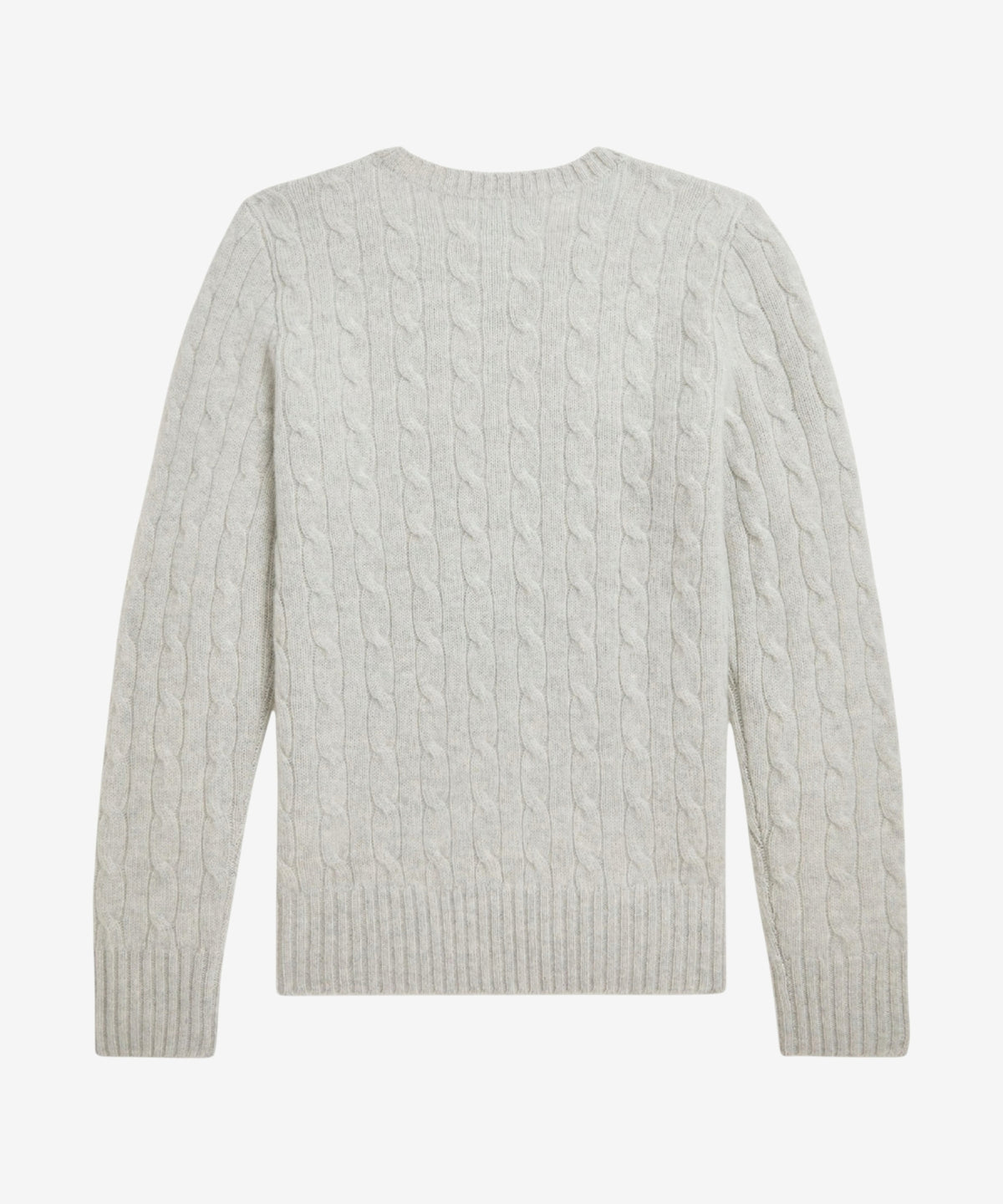 Cashmere Kabelstrik - Light Grey Heather