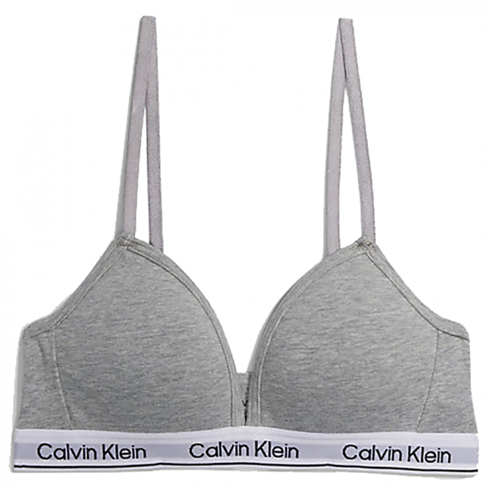 skyde morgenmad sikkerhed Calvin Klein Triangle Bralette BH - Grey H. | Kalle Børnetøj & Sko